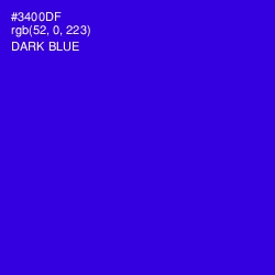 #3400DF - Dark Blue Color Image